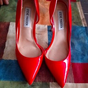 Red stiletto shoes